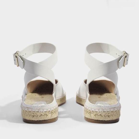 Stuart Weitzman Women's Toga Espadrilles In Off White Soft Grained Calfs… - Picture 7 of 11